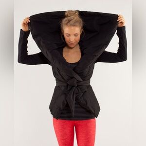 Lululemon Down To The Studio Jacket Size 8 RARE 🦄 Black Rulu Coat